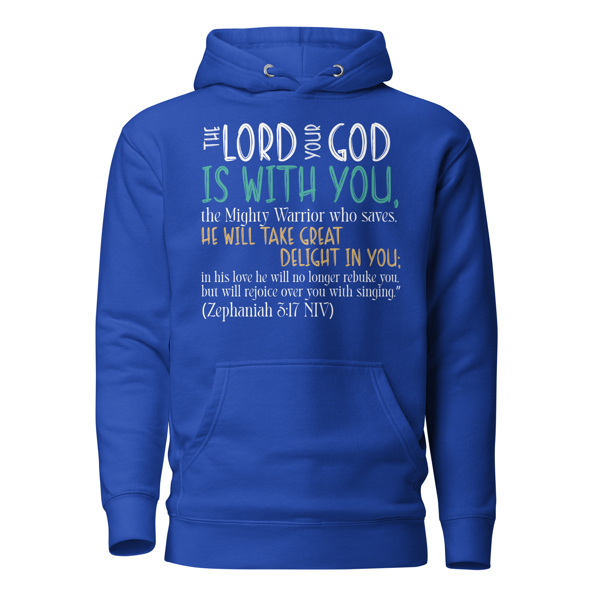 Rejoice in His Love: Zephaniah 3:17 Unisex Premium Hoodie
