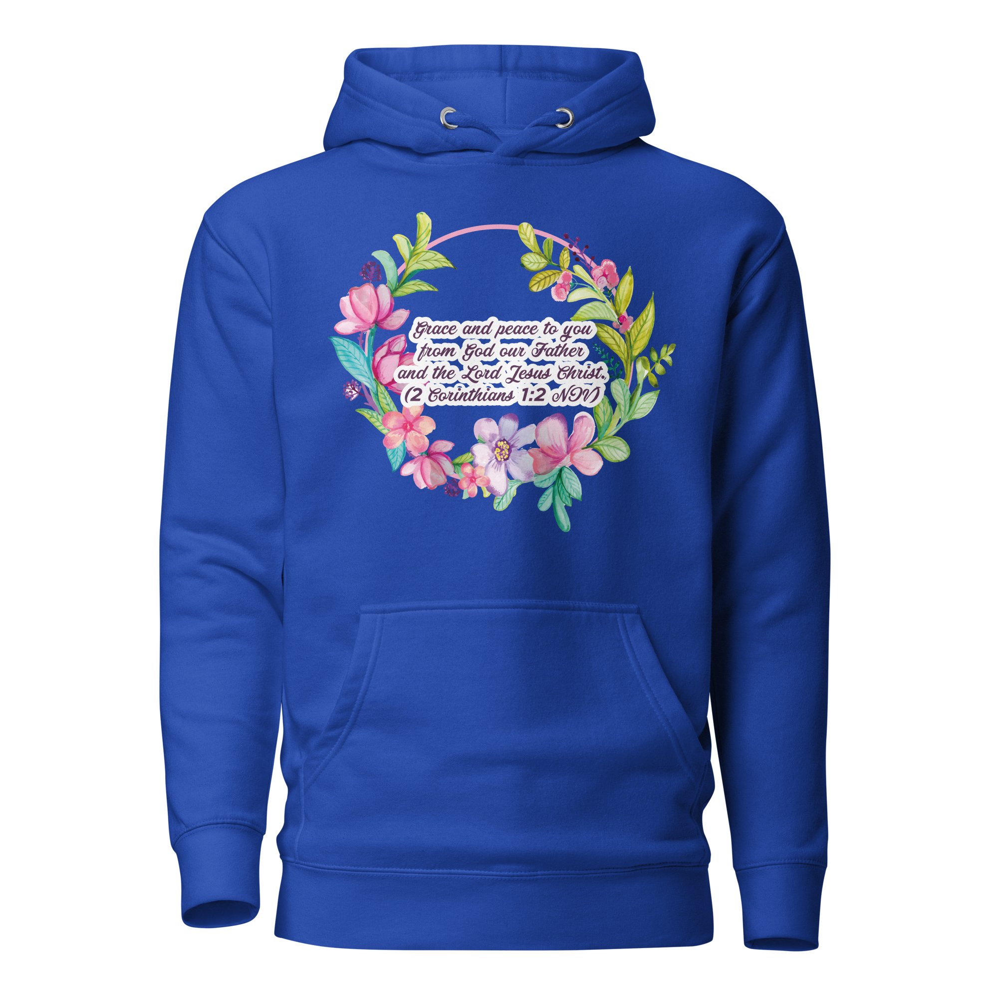 Grace & Peace Blooms: 2 Corinthians 1:2 Unisex Premium Hoodie