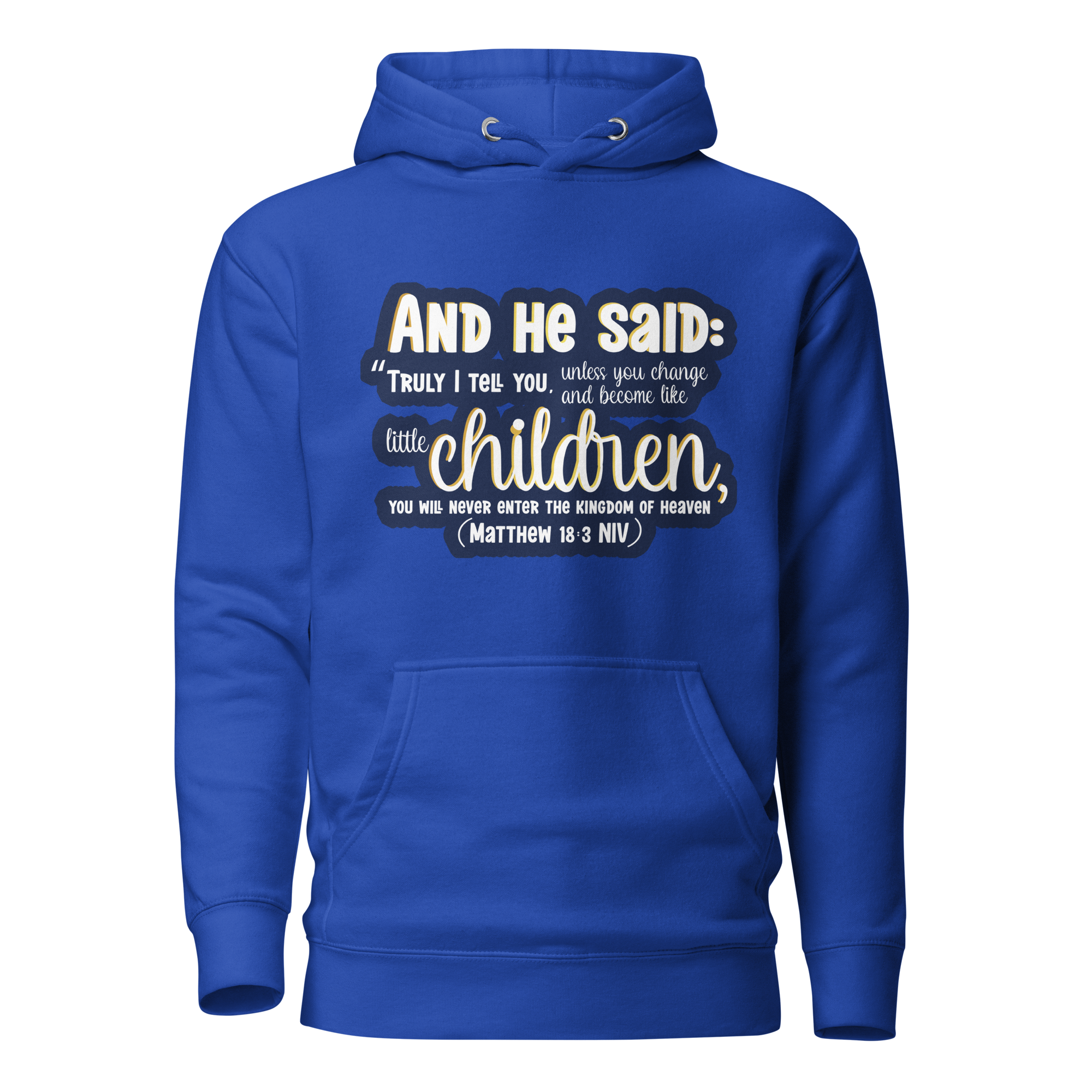 Childlike Faith: Matthew 18:3 Unisex Premium Hoodie