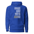 Come Run With Jesus Gold Unisex Premium Hoodie