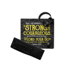 Be Strong & Courageous: Joshua 1:9 Gaming Mouse Pad (18″×16″ / 36″×18″)