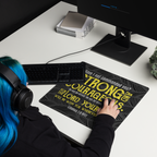 Be Strong & Courageous: Joshua 1:9 Gaming Mouse Pad (18″×16″ / 36″×18″)