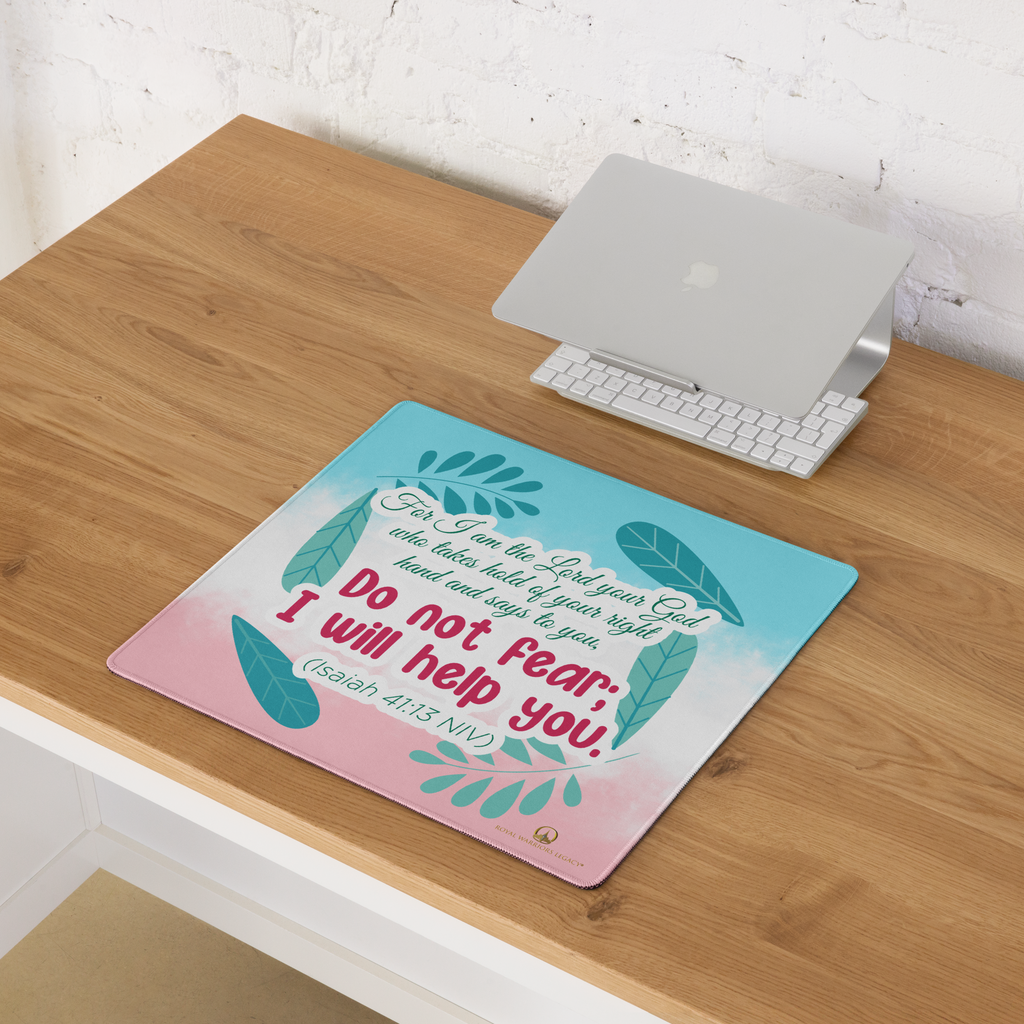 Fear Not: Isaiah 41:13 Gaming Mouse Pad (18″×16″ / 36″×18″)