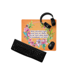 Grace & Peace Blooms: 2 Corinthians 1:2 Gaming Mouse Pad (18″×16″ / 36″×18″)