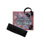 Fearless Woman: Proverbs 31:30 Gaming Mouse Pad (18″×16″ / 36″×18″)