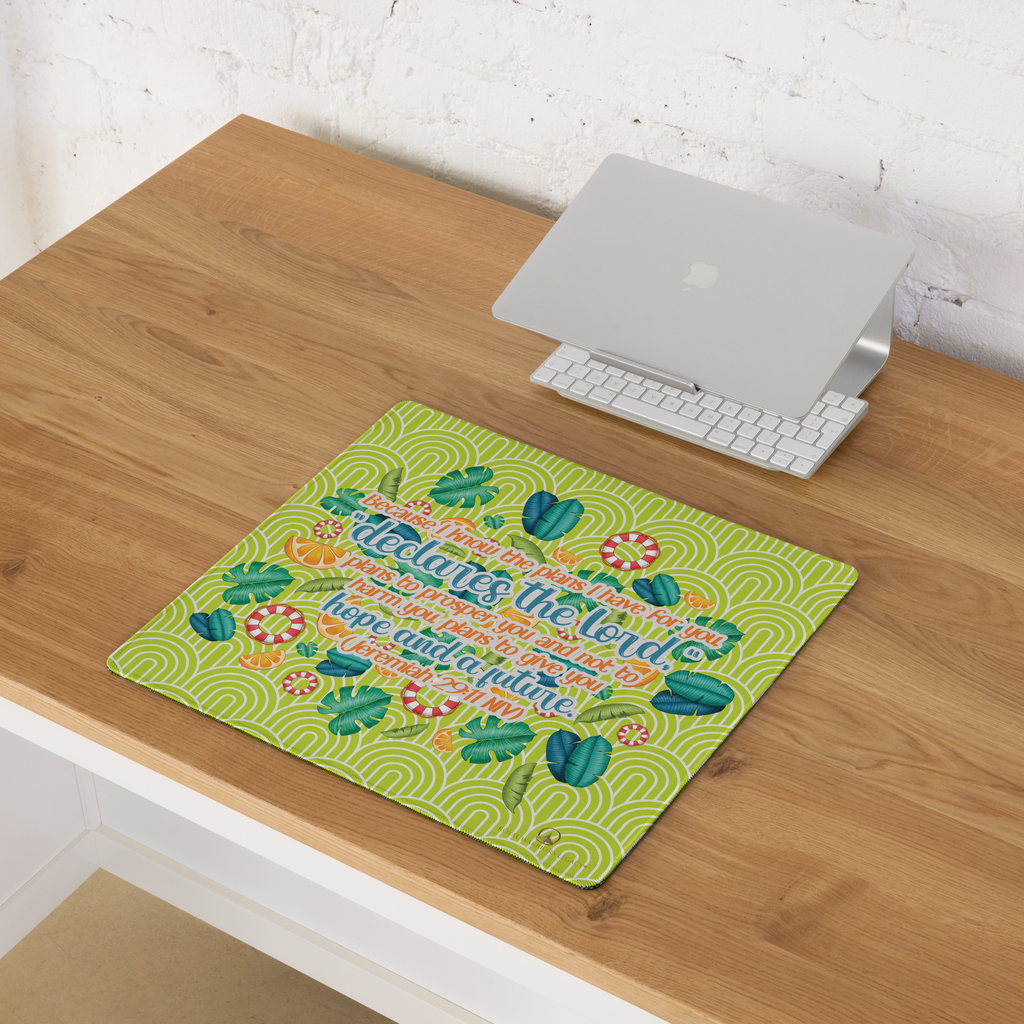 Hope & Future: Jeremiah 29:11 Gaming Mouse Pad (18″×16″ / 36″×18″)