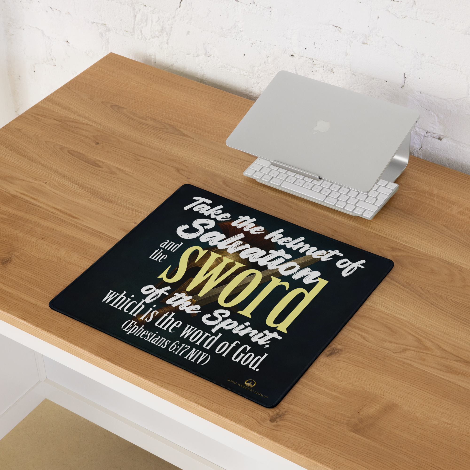 Sword & Salvation: Ephesians 6:17 Gaming Mouse Pad (18″×16″ / 36″×18″)