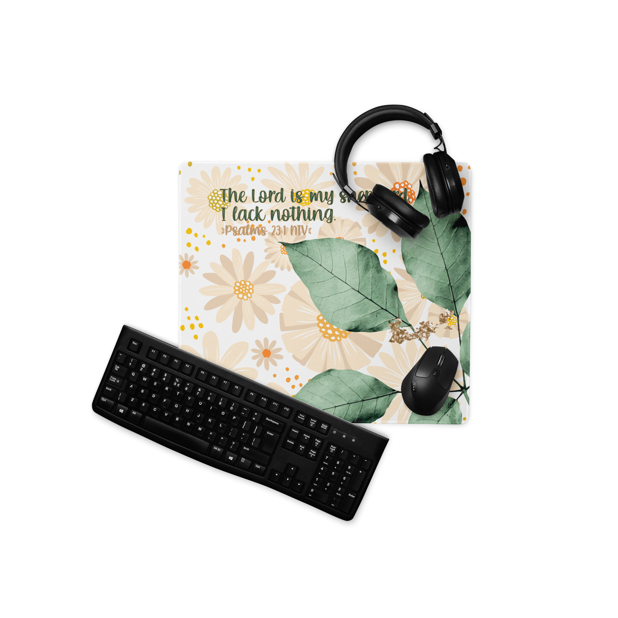 The Lord Is My Shepherd: Psalm 23:1 Gaming Mouse Pad (18″×16″ / 36″×18″)