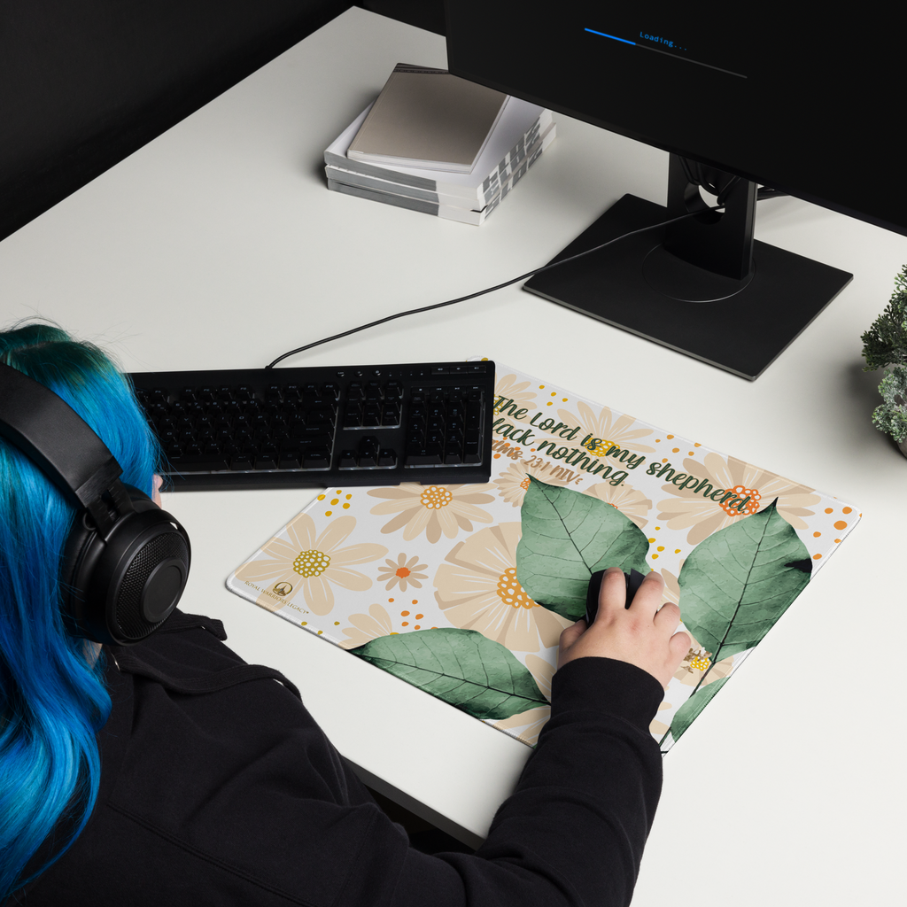 The Lord Is My Shepherd: Psalm 23:1 Gaming Mouse Pad (18″×16″ / 36″×18″)