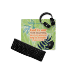 God Our Refuge: Psalm 46:1 Gaming Mouse Pad (18″×16″ / 36″×18″)