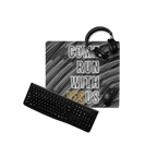 Come Run With Jesus Gold Gaming Mouse Pad (18″×16″ / 36″×18″)