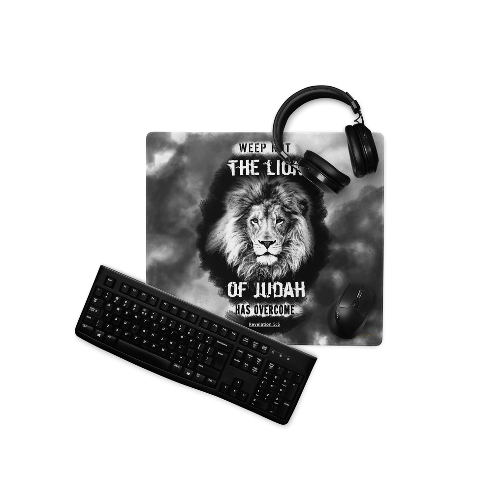 The Lion of Judah: Revelation 5:5 Gaming Mouse Pad (18″×16″ / 36″×18″)