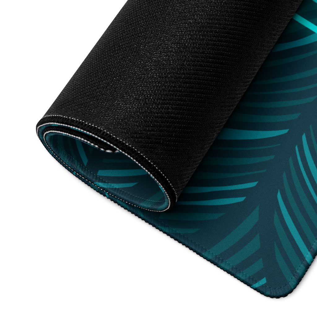 Come Run With Jesus Neon Blue Gaming Mouse Pad (18″×16″ / 36″×18″)