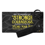 Be Strong & Courageous: Joshua 1:9 Gaming Mouse Pad (18″×16″ / 36″×18″)