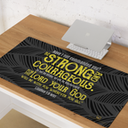 Be Strong & Courageous: Joshua 1:9 Gaming Mouse Pad (18″×16″ / 36″×18″)