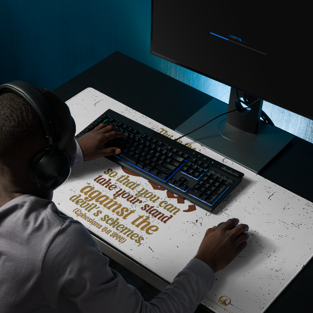 Full Armor Of God: Ephesians 6:11 Gaming Mouse Pad (18″×16″ / 36″×18″)