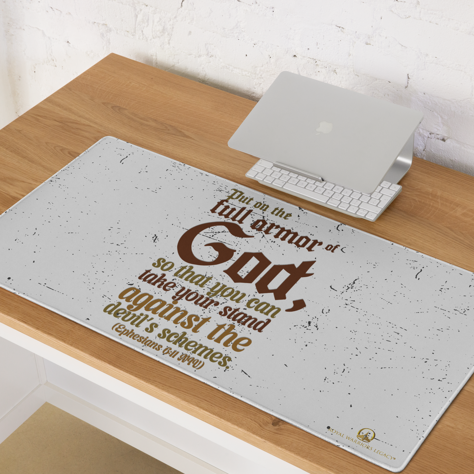 Full Armor Of God: Ephesians 6:11 Gaming Mouse Pad (18″×16″ / 36″×18″)