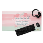 Fruitful Hands: Proverbs 31:31 Gaming Mouse Pad (18″×16″ / 36″×18″)