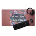 Fearless Woman: Proverbs 31:30 Gaming Mouse Pad (18″×16″ / 36″×18″)