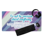 Prayer & Gratitude: Philippians 4:6 Gaming Mouse Pad (18″×16″ / 36″×18″)