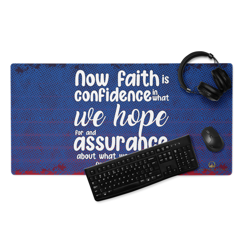 Faith & Hope: Hebrews 11:1 Gaming Mouse Pad (18″×16″ / 36″×18″)