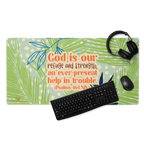 God Our Refuge: Psalm 46:1 Gaming Mouse Pad (18″×16″ / 36″×18″)