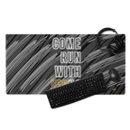 Come Run With Jesus Gold Gaming Mouse Pad (18″×16″ / 36″×18″)