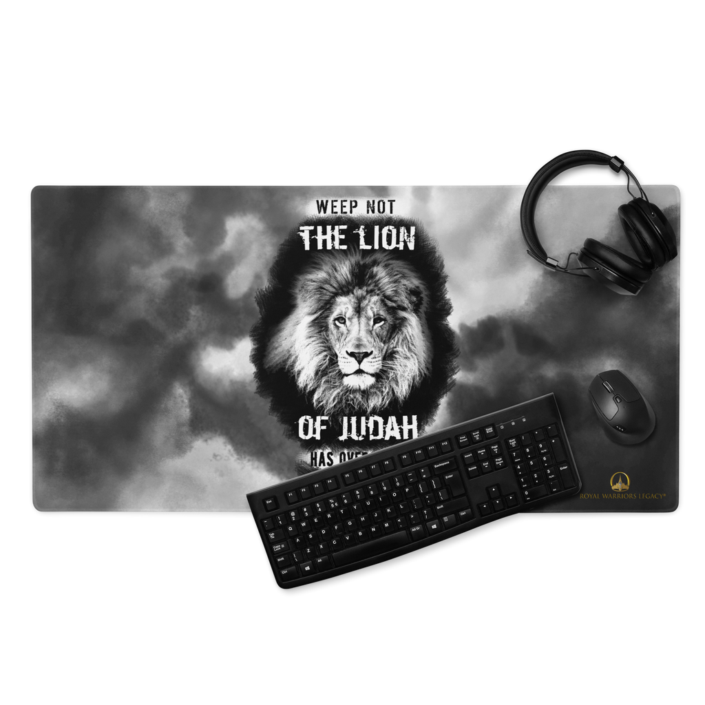 The Lion of Judah: Revelation 5:5 Gaming Mouse Pad (18″×16″ / 36″×18″)