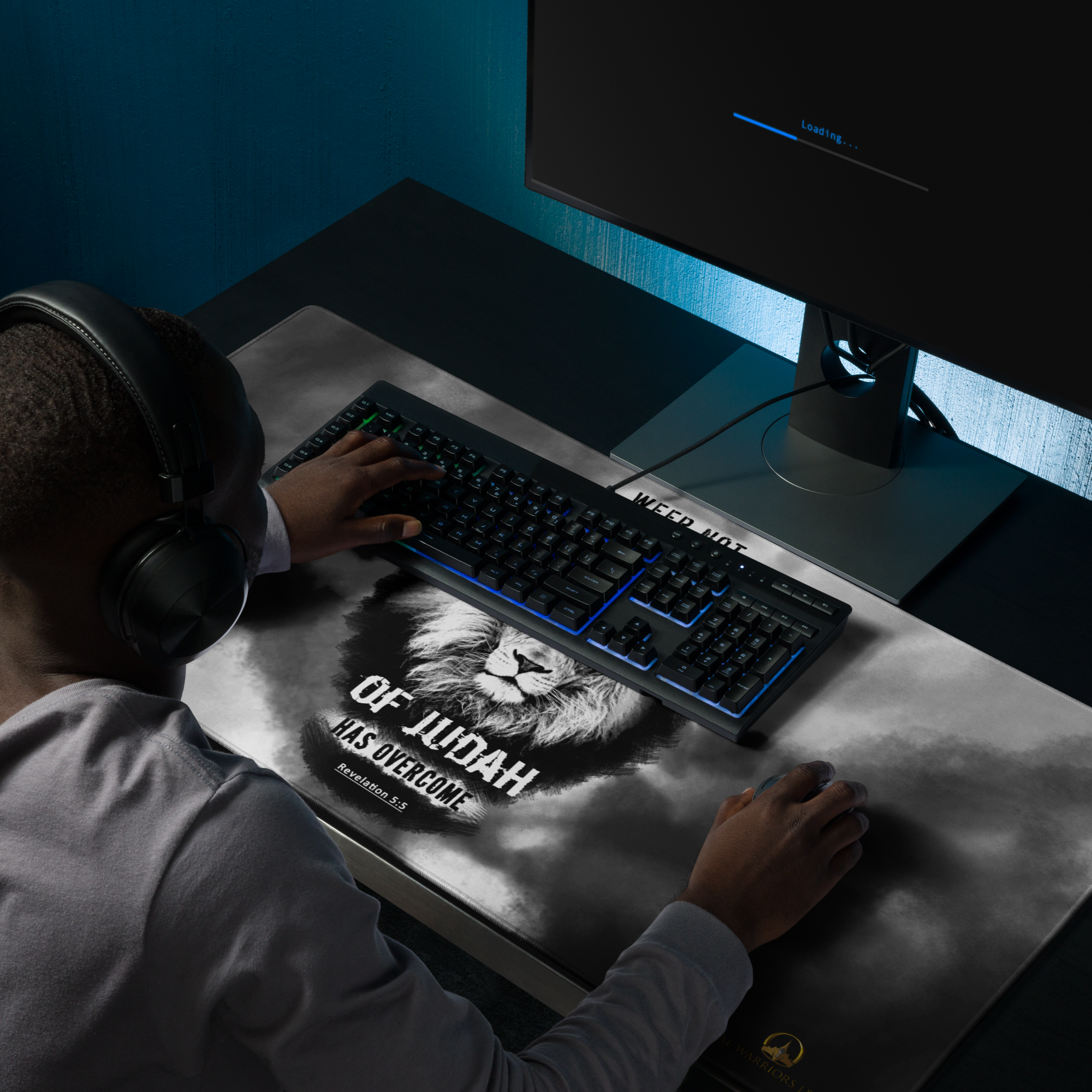 The Lion of Judah: Revelation 5:5 Gaming Mouse Pad (18″×16″ / 36″×18″)