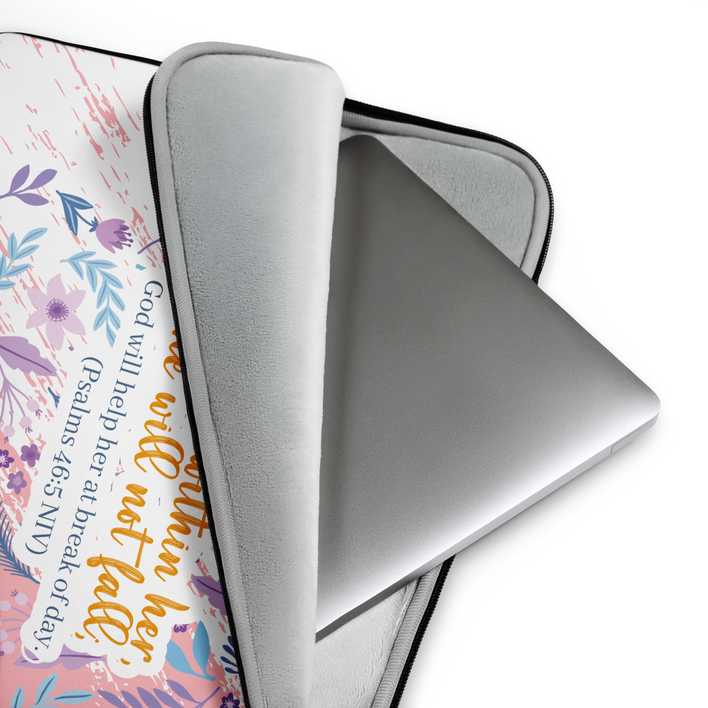 Unshakeable Faith: Psalms 46:5 Laptop Sleeve (13" / 15")