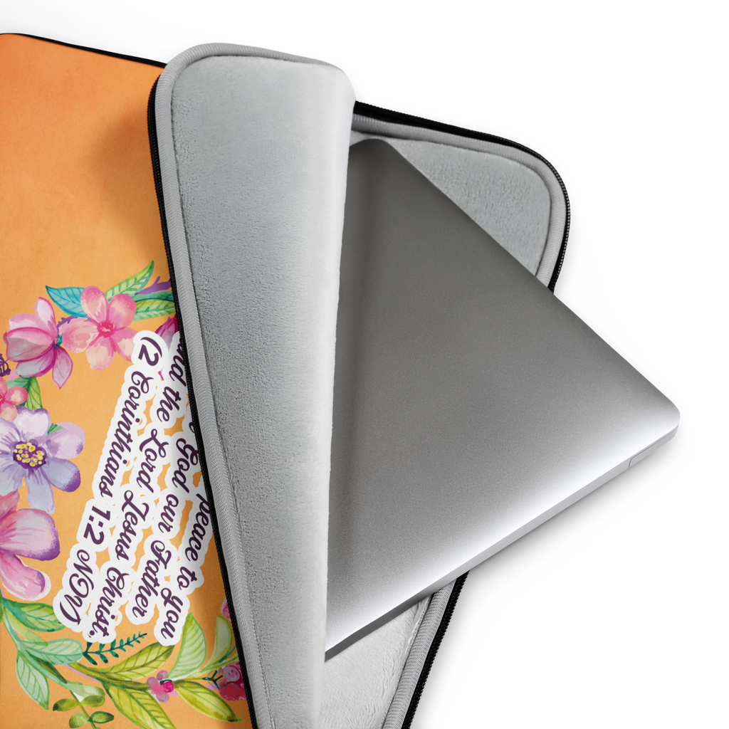Grace & Peace Blooms: 2 Corinthians 1:2  Laptop Sleeve (13" / 15")