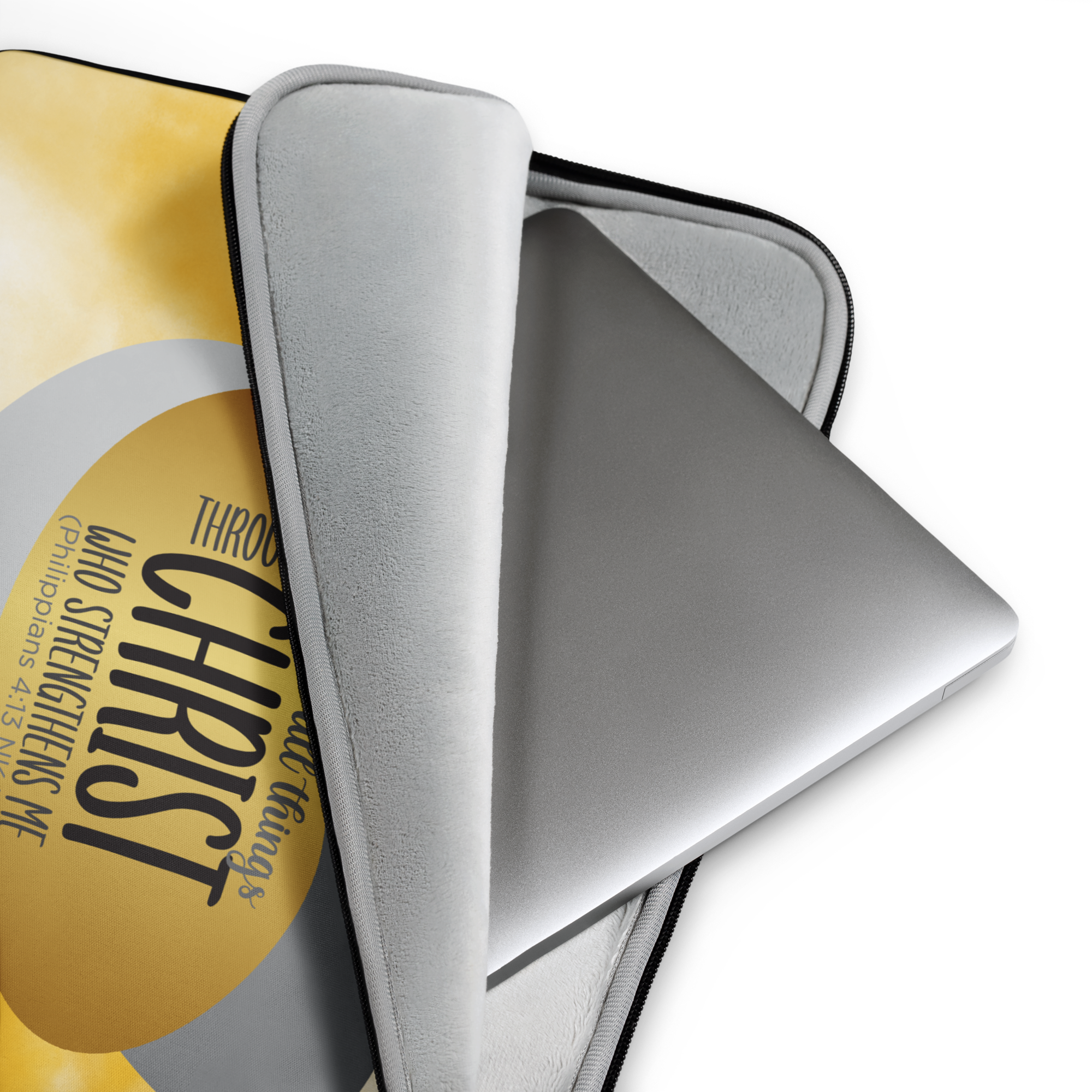 Empowered by Christ: Philippians 4:13 Laptop Sleeve (13" / 15")