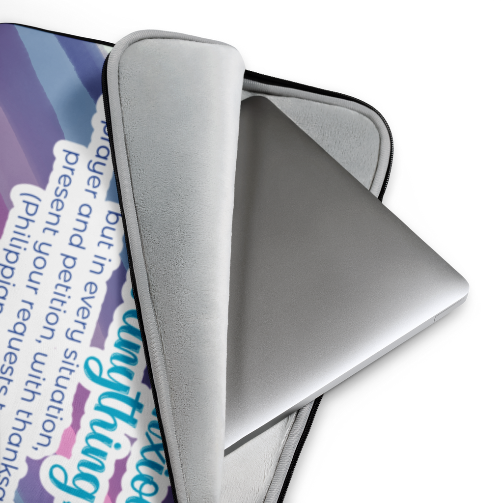 Prayer & Gratitude: Philippians 4:6 Laptop Sleeve (13" / 15")