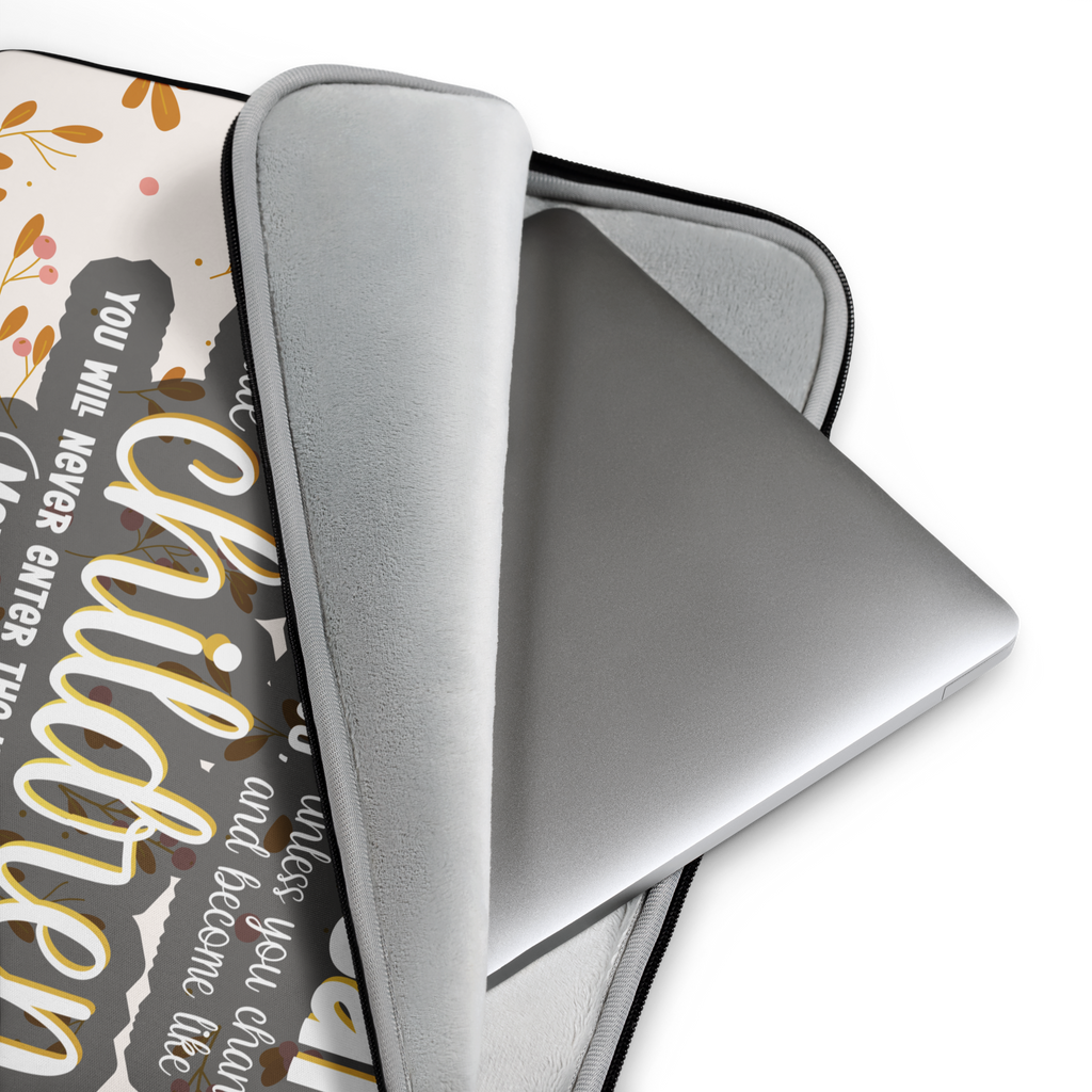 Childlike Faith: Matthew 18:3 Laptop Sleeve (13" / 15")