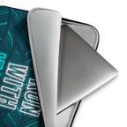 Come Run With Jesus Neon Blue Laptop Sleeve (13" / 15")