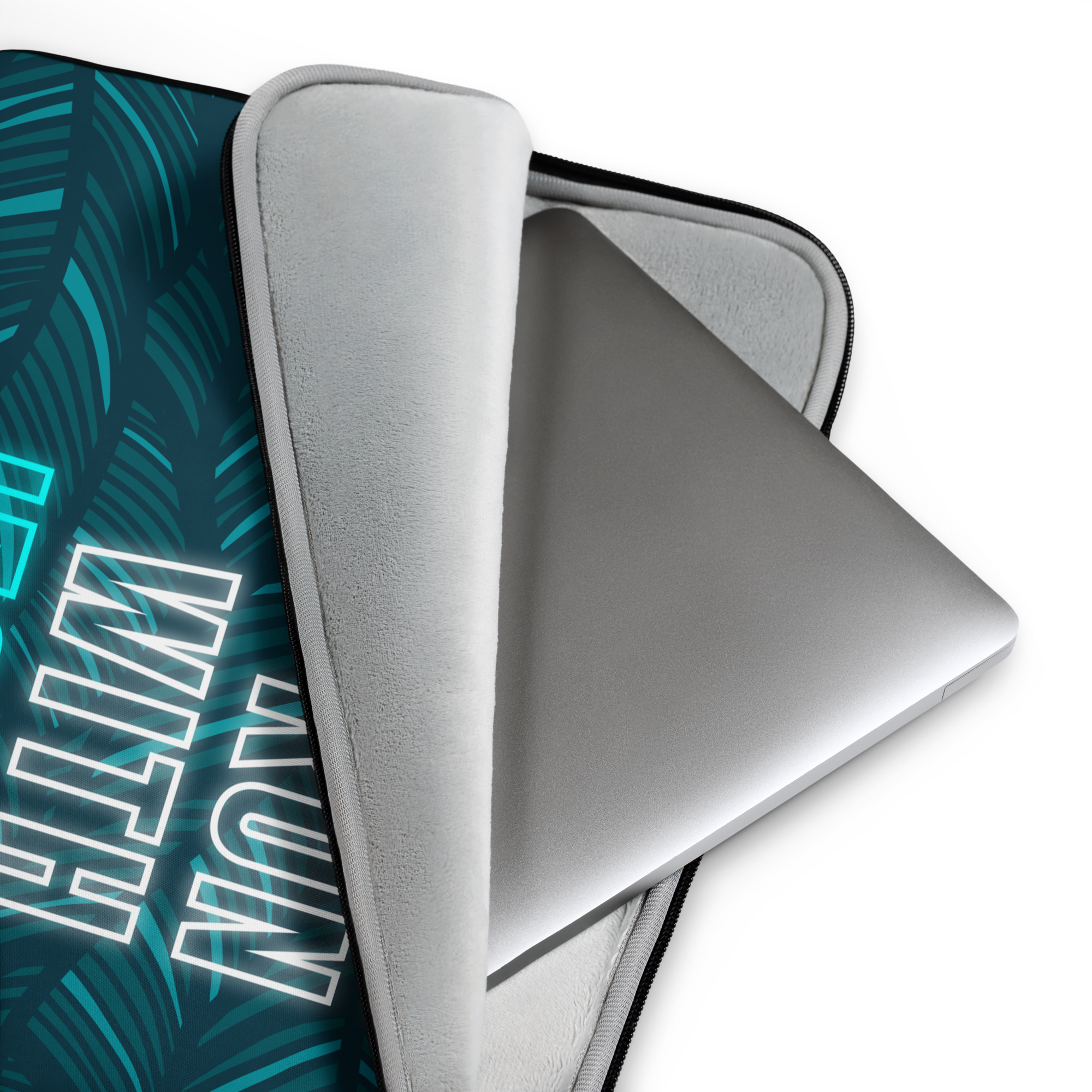 Come Run With Jesus Neon Blue Laptop Sleeve (13" / 15")