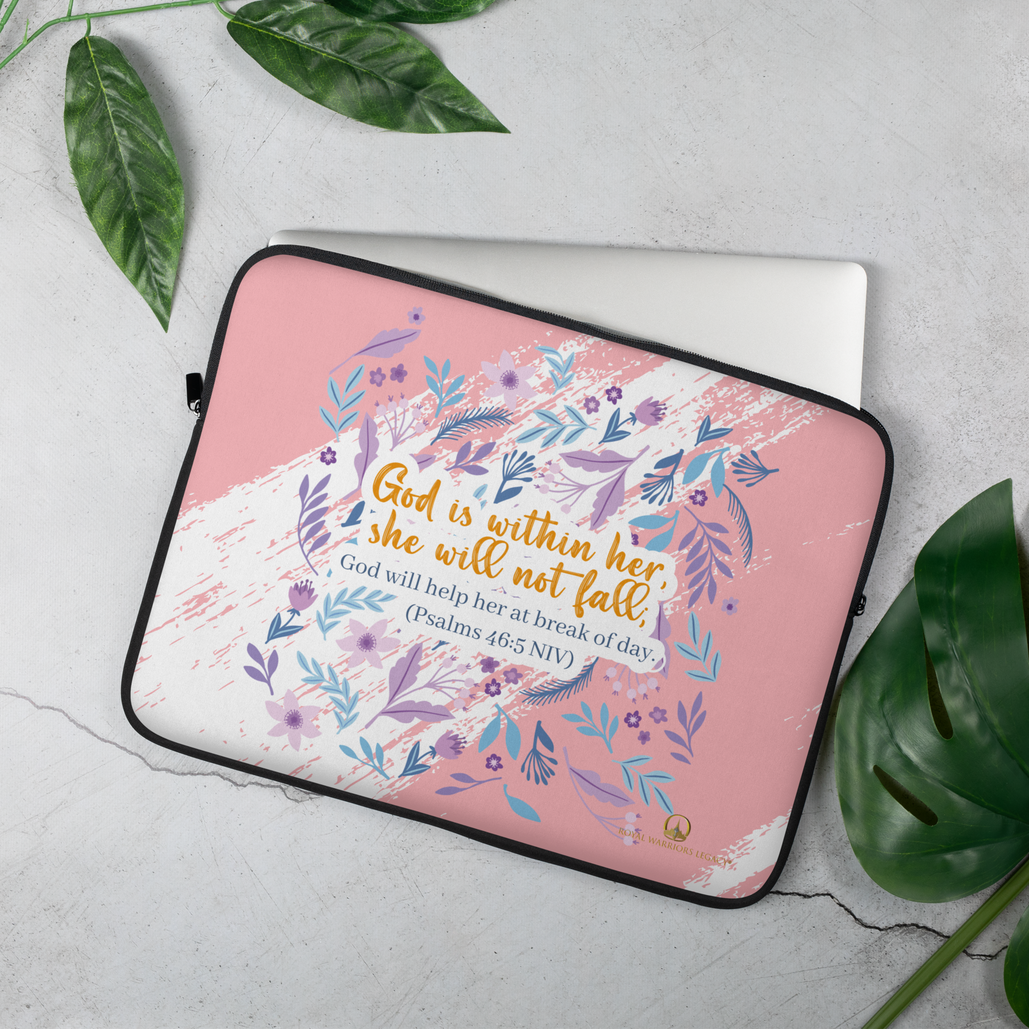 Unshakeable Faith: Psalms 46:5 Laptop Sleeve (13" / 15")