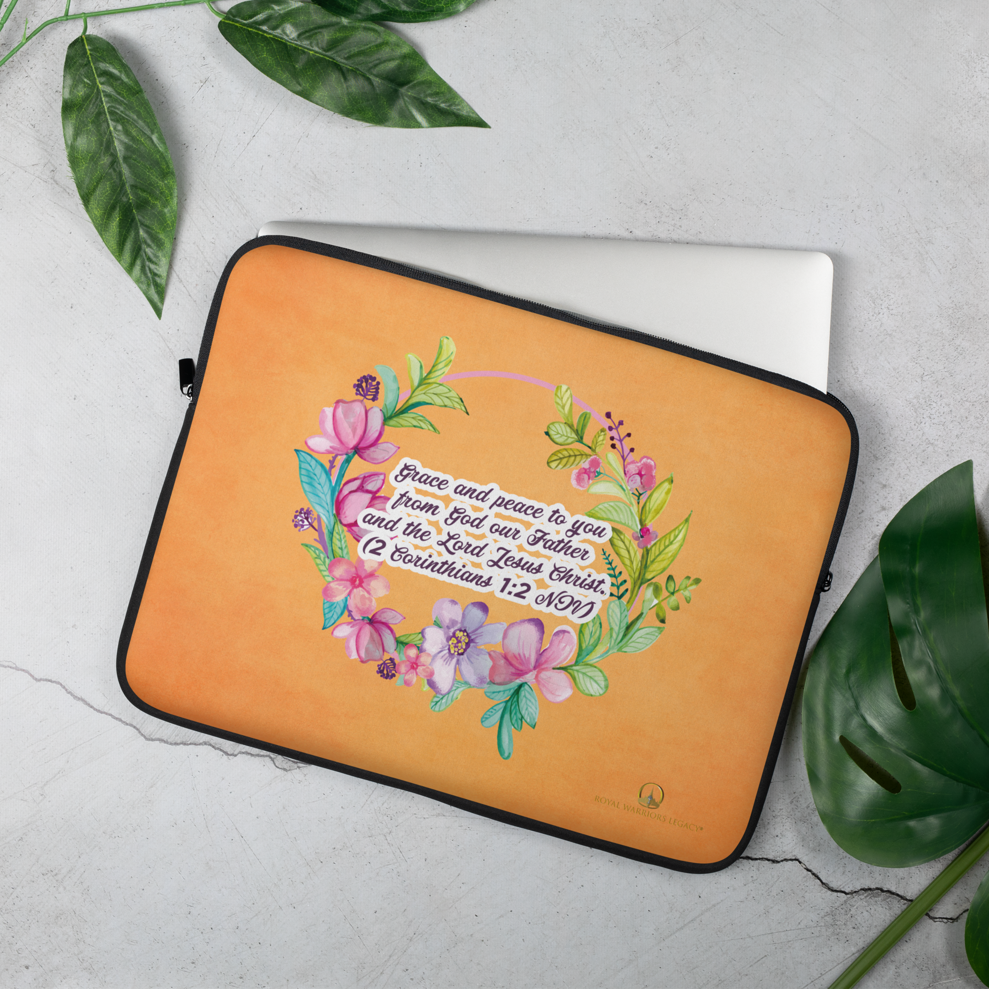 Grace & Peace Blooms: 2 Corinthians 1:2  Laptop Sleeve (13" / 15")