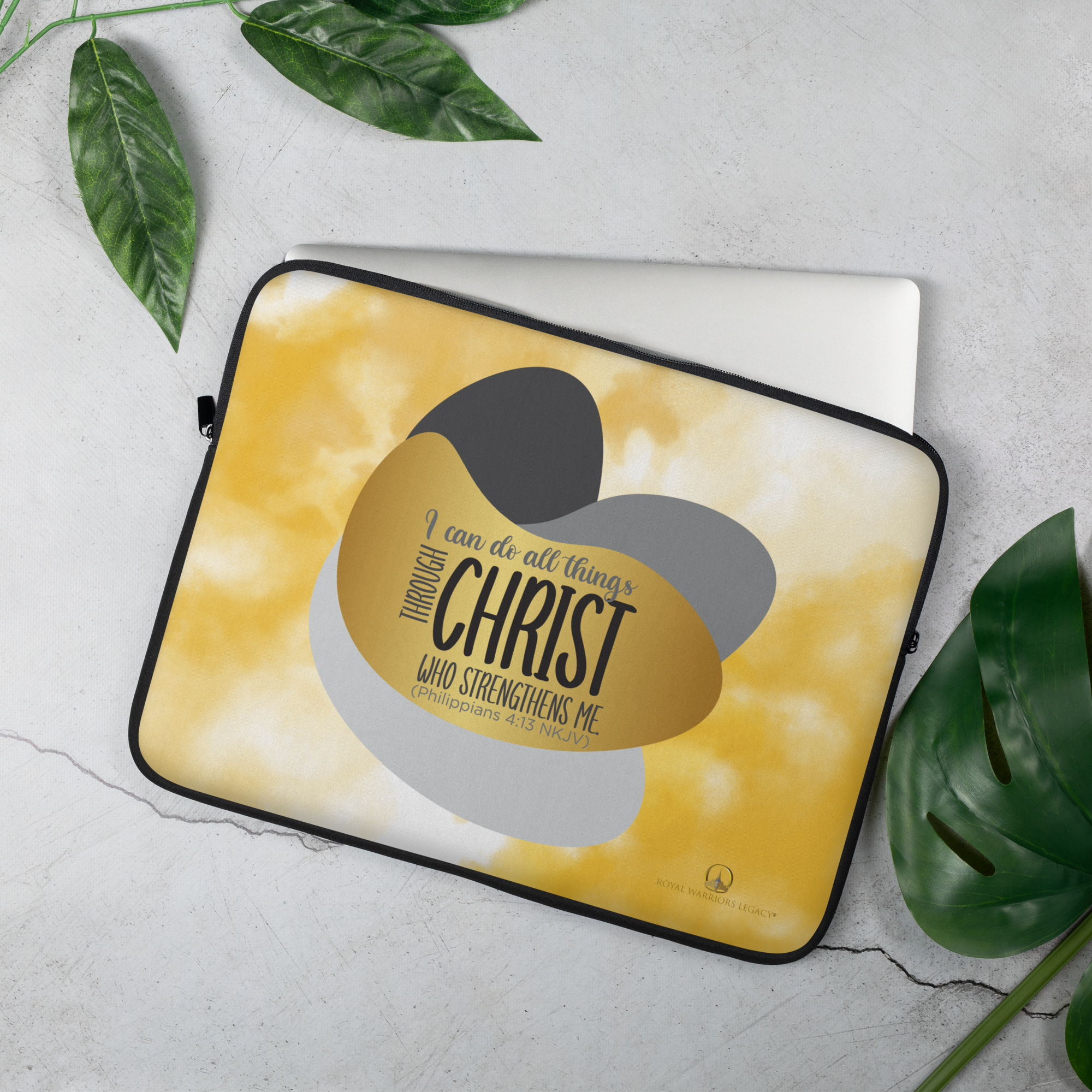 Empowered by Christ: Philippians 4:13 Laptop Sleeve (13" / 15")