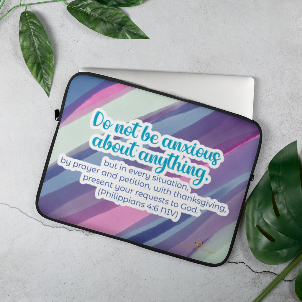 Prayer & Gratitude: Philippians 4:6 Laptop Sleeve (13" / 15")