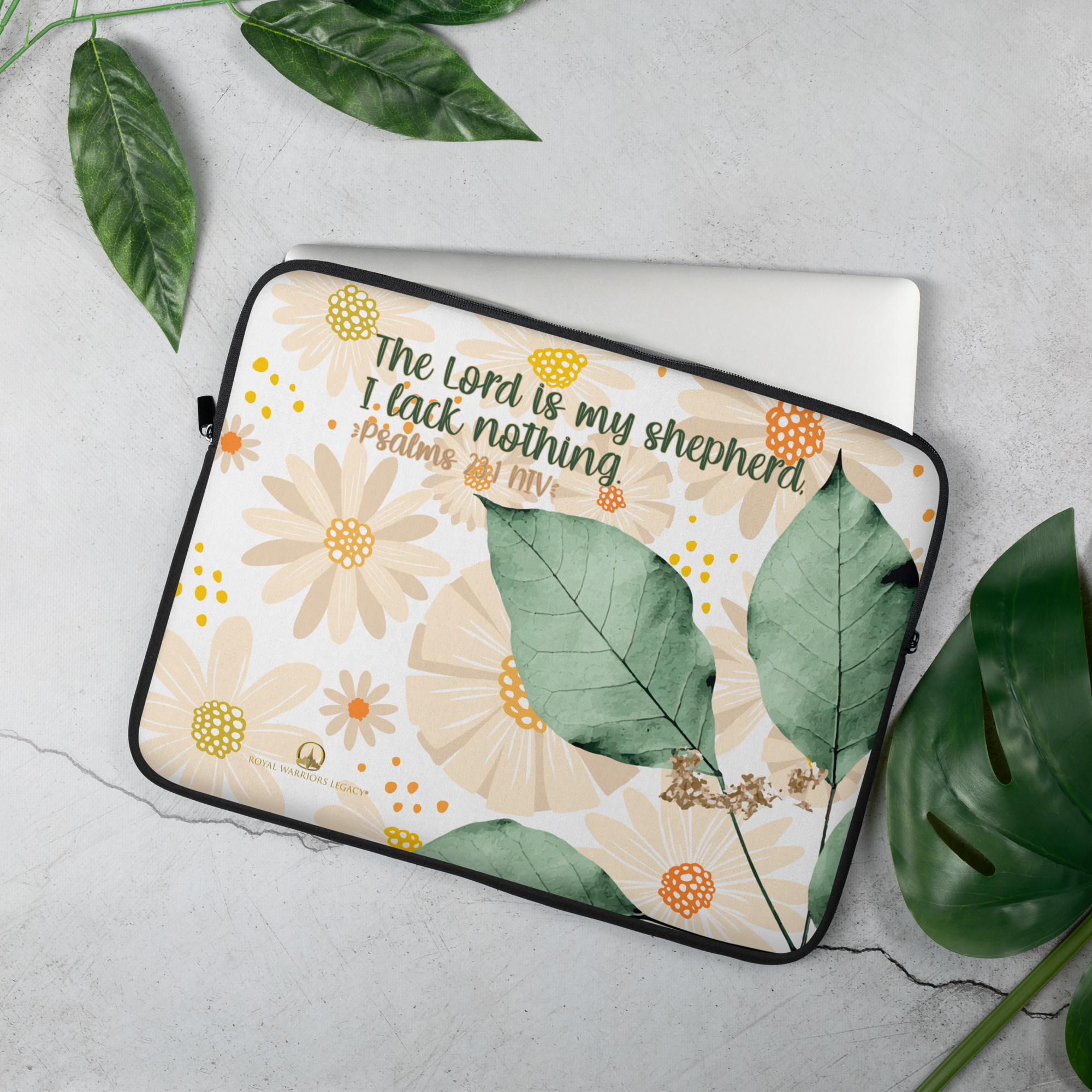 The Lord Is My Shepherd: Psalm 23:1 Laptop Sleeve (13" / 15")