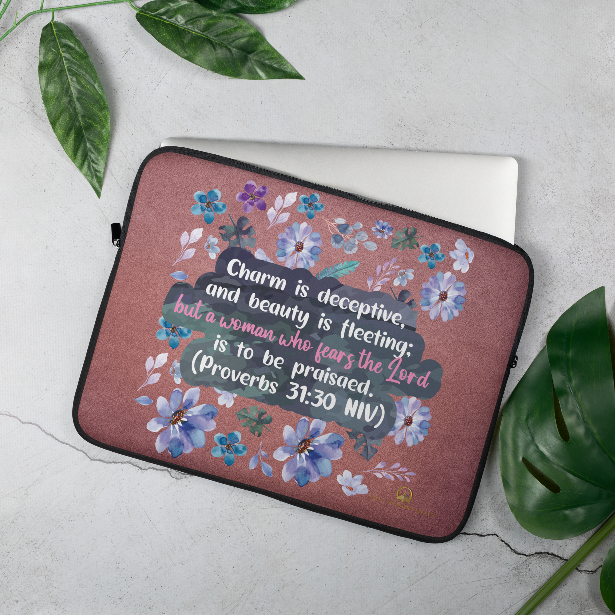Fearless Woman: Proverbs 31:30 Laptop Sleeve (13" / 15")
