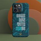 Come Run With Jesus Neon Blue iPhone® Snap Case