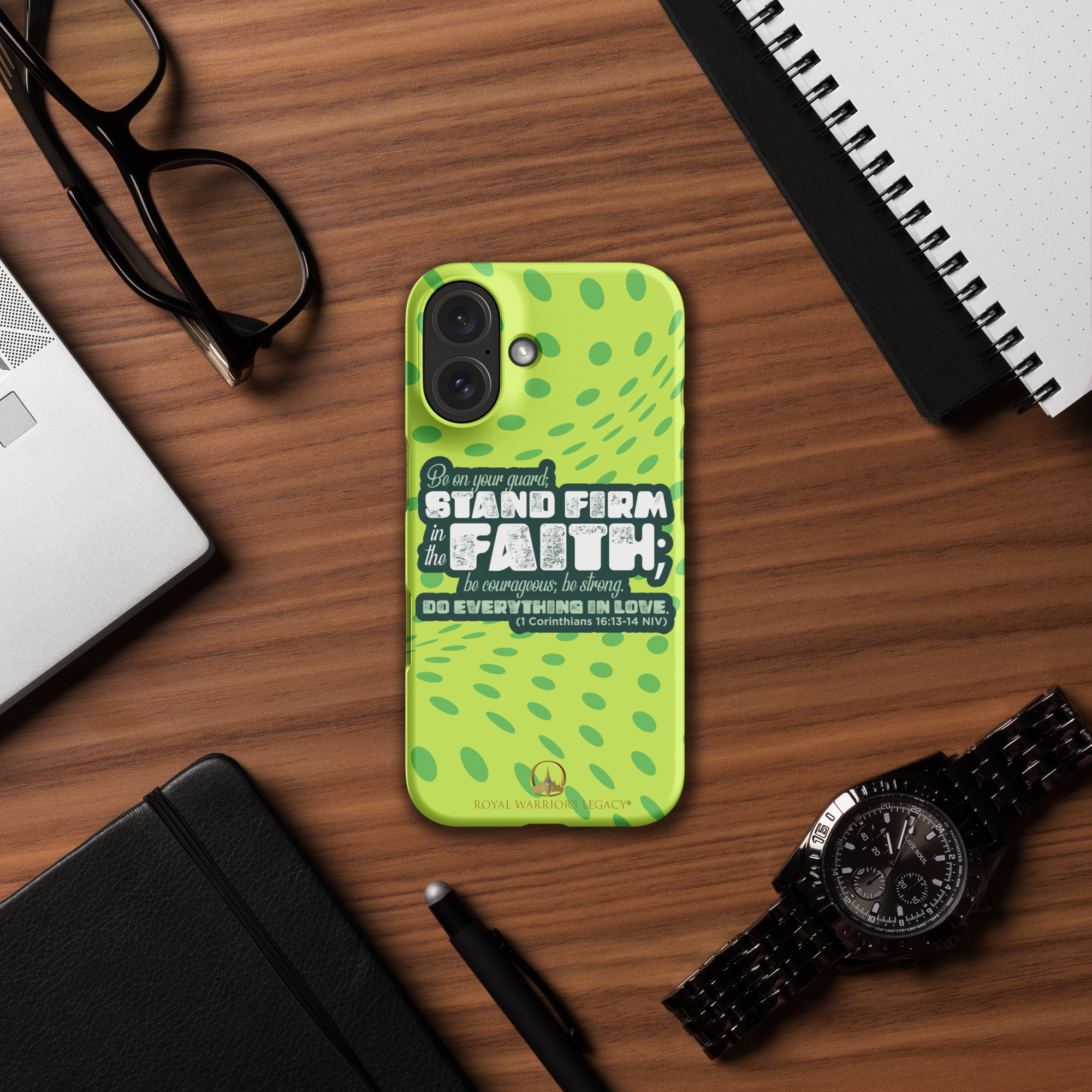 Stand Firm in Faith: 1 Corinthians 16:13-14 iPhone® Snap Case