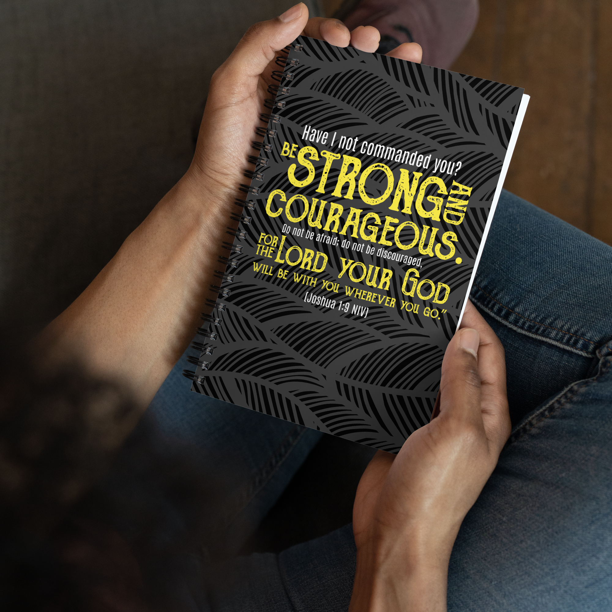 Be Strong & Courageous: Joshua 1:9 Spiral Bullet Notebook