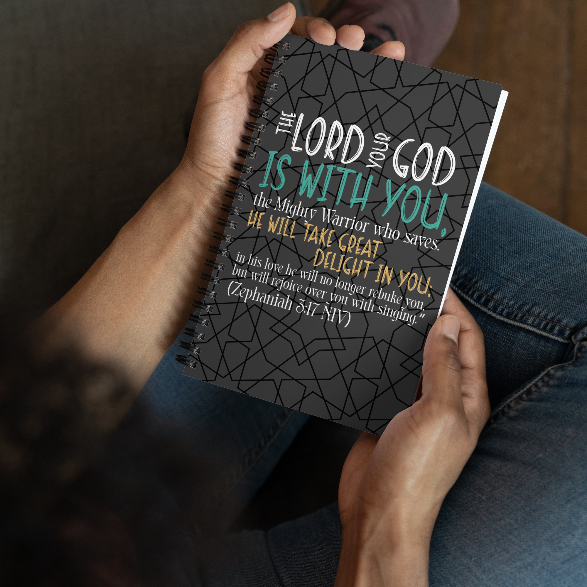 Rejoice in His Love: Zephaniah 3:17 Spiral Bullet Notebook