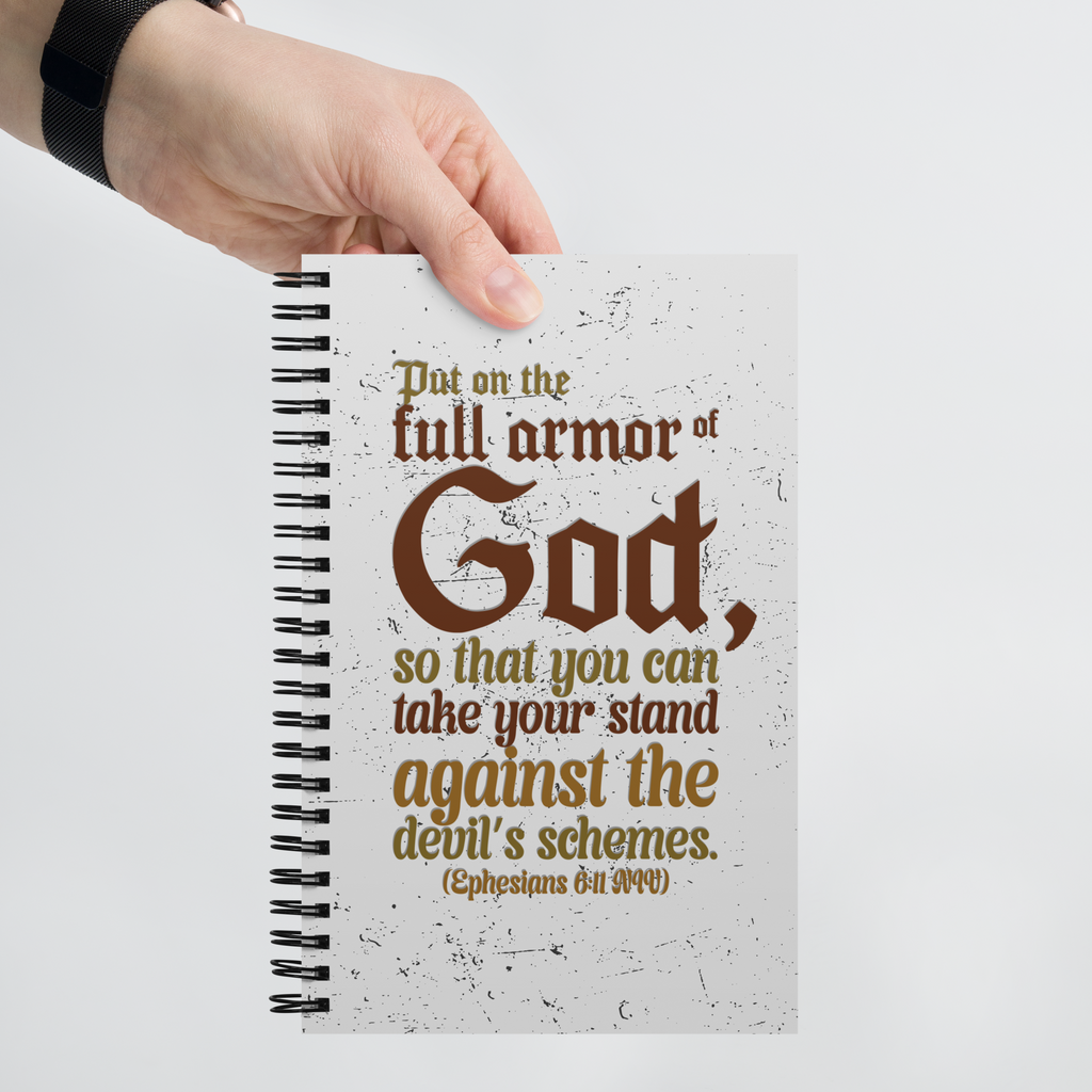 Full Armor Of God: Ephesians 6:11 Spiral Bullet Notebook
