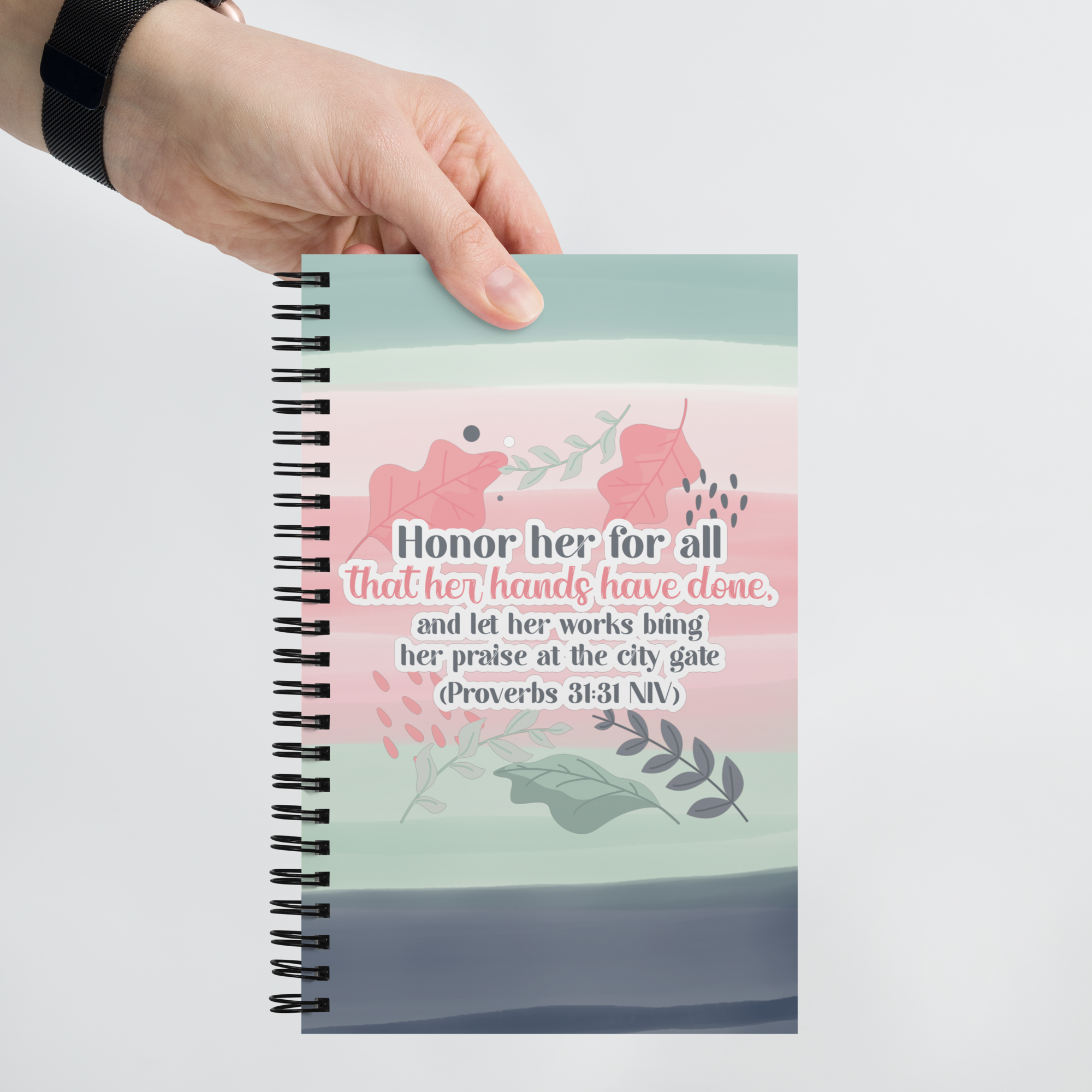 Fruitful Hands: Proverbs 31:31 Spiral Bullet Notebook
