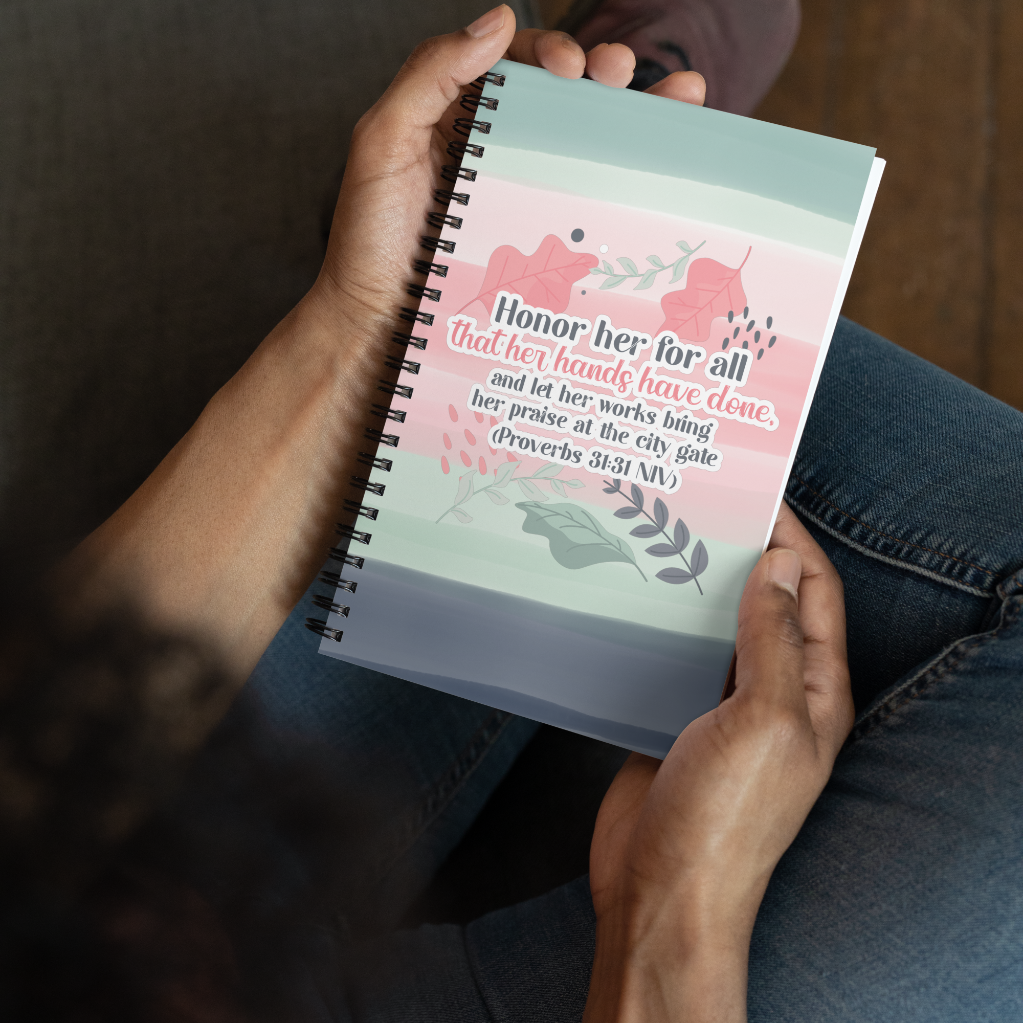 Fruitful Hands: Proverbs 31:31 Spiral Bullet Notebook