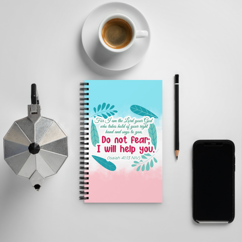 Fear Not: Isaiah 41:13 Spiral Bullet Notebook